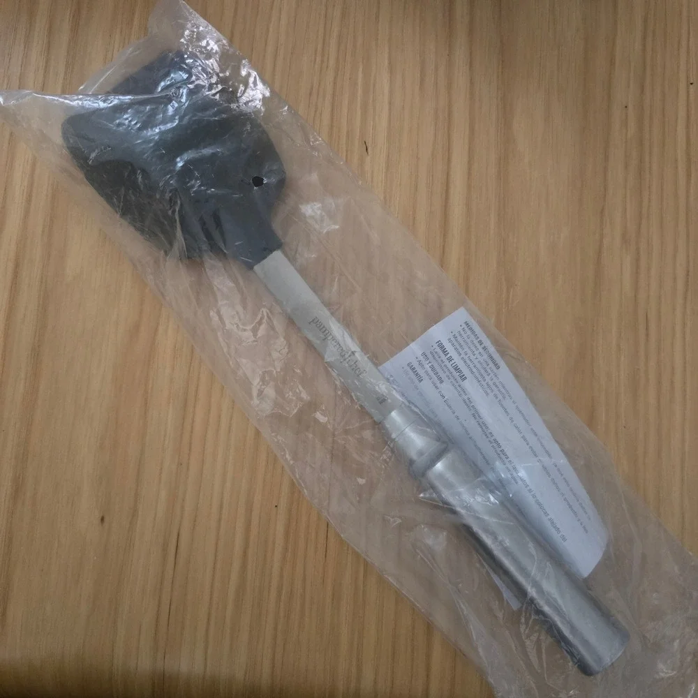 Pampered Chef Scoop & Serve Spatula 100286 Black Silicone Stainless Steel 13in